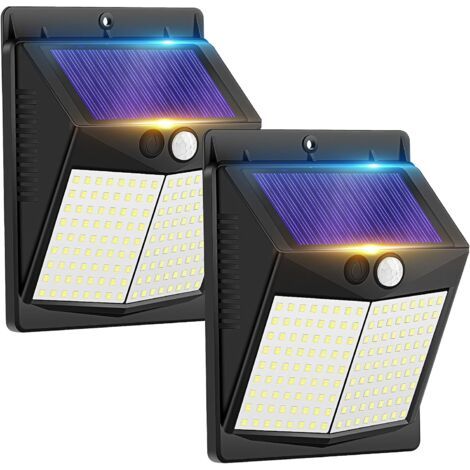 [JAMAIS UTILISÉ]Lot de lampes solaires d'extérieur à détecteur de mouvement - 3 modes d'éclairage, étanches, avec applique murale de sécurité sans fil pour jardin. (1/5)
