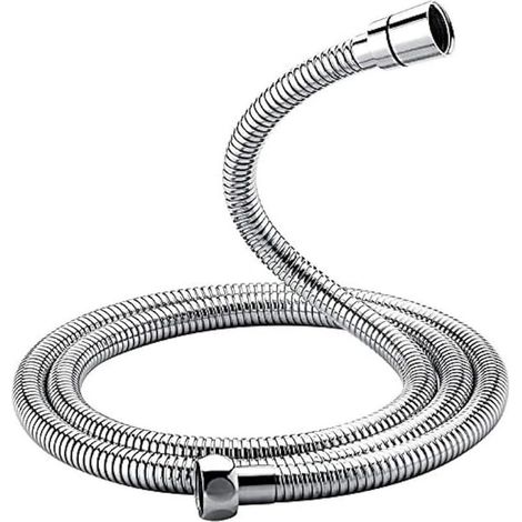Flexible de douche universel (G1/2", 1,5 m), anti-torsion, flexible de douche anti-dérapant, acier inoxydable/chrome (1/5)
