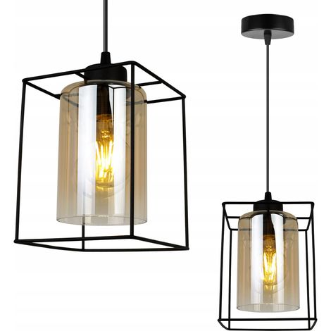LAMPE SUSPENDU MODERNE ÉLÉGANT ABAT-JOUR EN VERRE (1/5)