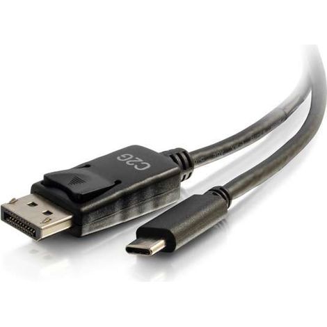 6ft USB-C to DisplayPort Cable Black C2G Câble USB C vers DisplayPort de 1,8 m - 4K 30 Hz - Adaptateur vidéo externe - USB-C - DisplayPort - noir