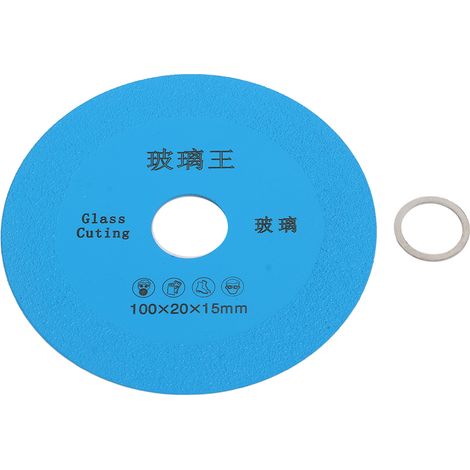 Disque de coupe diamanté 4 pouces fin pour céramique, carrelage, verre et bouteilles - Lame mince en carbure bleu (1/5)