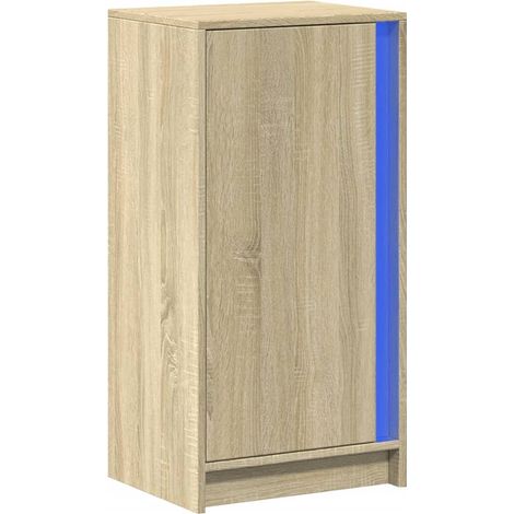 Aparador cómoda cómoda armario mueble organizador cocina salón salón con Sonoma LED 42,5 x 34 x 85 cm madera contrachapada marrón 020029796