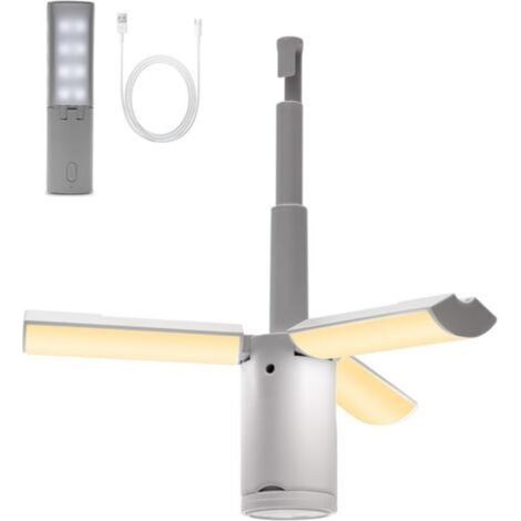 Lampe de camping LED, lanterne de camping portable et pliable, lampe de camping rechargeable 2400 mAh, 5 modes, pour tentes, pêche, randonnée et situations d'urgence (1/5)