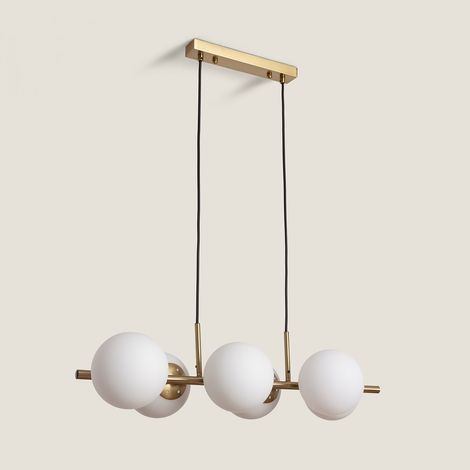 Lampada a Sospensione in Metallo Moonlight Brass 6 Faretti Oro (1/5)