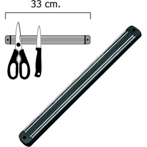 Barre Magnetique - 33 cm - Pour Cuisine Et Couteaux - Fixation Murale - 1 Unite