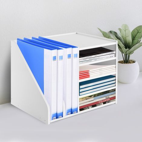 Organisateur de dossiers rectangulaires à 4+2 niveaux, support de rangement de dossiers, organiseur de documents de bureau, trieur de courrier (1/5)