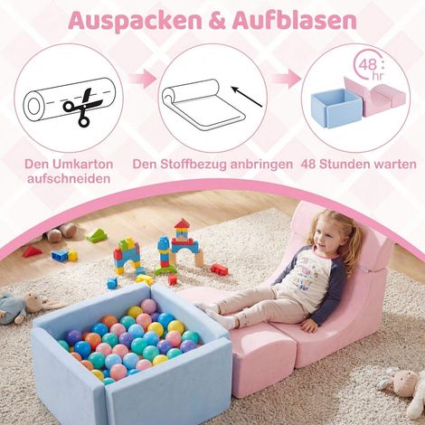 Foam Climbing Blocks & Ball Pit Set for Toddlers - Pink (1/5)