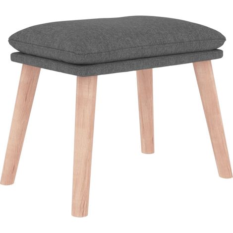 Repose-pieds tabouret 45 x 29,5 x 35 cm tissu gris DEC030207