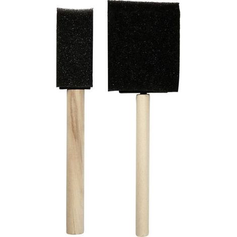 Manche court en bois avec tampon éponge de qualité. réf 10447 (1/2)