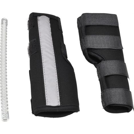 Protection du genou et de la jambe du chien avec barre de soutien protection de la jambe du chien protection de la plaie chirurgicale (réflecteur noir, l) MNS (1/4)