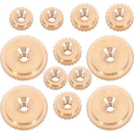 Écrous en Laiton et Fixation Sécurisée pour Fixation Aiguilles D'horloge Murale, Kit de 12 Pièces, Durabilité Exceptionnelle pour Mécanisme D'horloge (1/5)