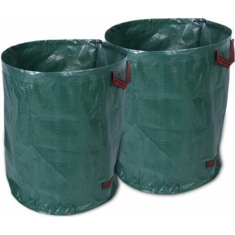 royaluxe - Tragbarer, gewebter Gartenabfallsack, 2 Stück, 270 l, für den Außenbereich (1/4)