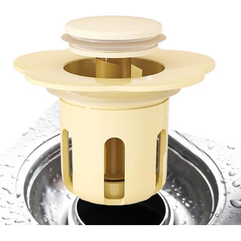 Bouchon Lavabo Filtre à cheveux bouchon broyeur anti-odeur Bonde pop-up Protection Filtration Drainage Buanderie Camping-Car Maison Appartement (1/5)
