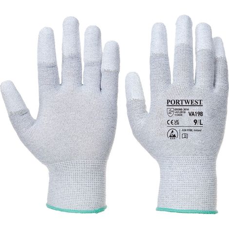 Guante Antiestático Vending con Puntas de PU - Gris - Talla XXL