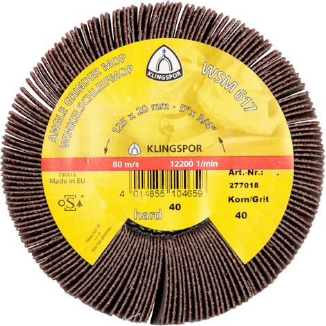 Klingspor WSM 617 Schleifmopräder LS 309 X, 115 x 20 mm Korn 60 Gewinde M 14 2 Stk (1/5)