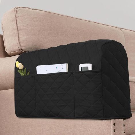 Set mit 2 wasserabweisenden Armlehnenbezügen für Sofaarmlehnen mit 3 Handytaschen