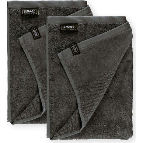 SCHÖNER WOHNEN serviette de bain SENSE - Lot de 2 70x140 cm, anthracite