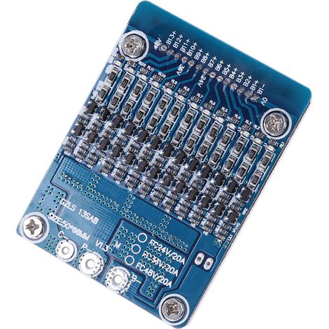 Carte PCB de gestion de batterie (BMS) avec fonction d'équilibrage pour cellules Li-ion 18650 13S 48V 20A (1/5)