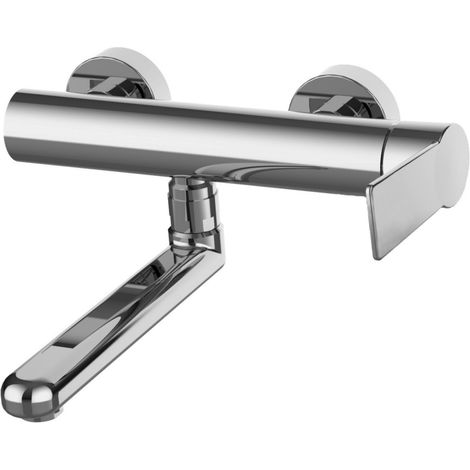 Spültisch-Wandbatterie Serie Nero Opaco Paffoni Tango TA161NO Messing - Mattschwarz (1/3)