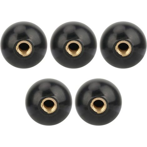 Kugelknopf mit Gewinde, 5 Stück M10x35, runder Joystick-Ball aus schwarzem Bakelit mit Hebelknopf für den Maschinenbetrieb, Ersatzgriffe (1/4)