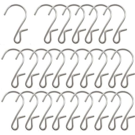 25-teiliges S-Haken-Set, S-Haken aus Metall, Metallgürtel, Haken für Weihnachtsdekoration, Haken für Partybeleuchtung, anpassbar (1/5)