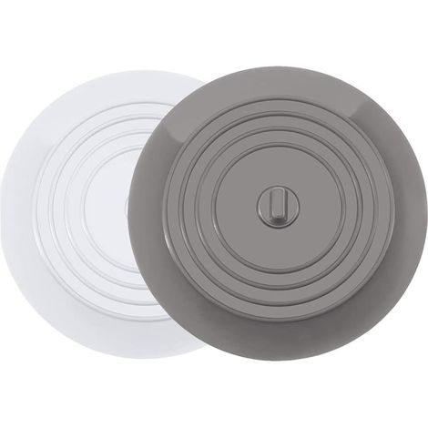 Bouchon De Vidange Universel En Silicone Pour Évier Et Baignoire Anti-Cheveux Flexible Lot De 2 (1/5)