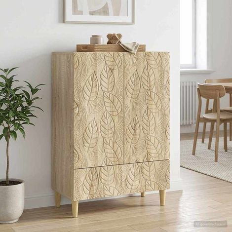 vidaXL Buffet Chêne Sonoma 66 x 34,5 x 95 cm Bois d'ingénierie (1/5)