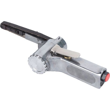 Ponceuse à bande pneumatique 10 mm pour acier inoxydable, outil de meulage manuel à 360° avec papier abrasif grain 60, 80 et 120 (1/5)