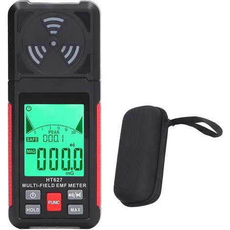 Detektor für elektromagnetische Strahlung, Datenhaltefunktion, akustischer und optischer Alarm, EMF-Strahlungsmessgerät