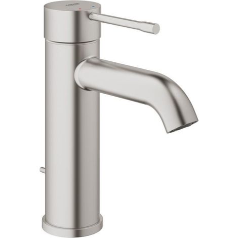 Grohe ESSENCE NEW - Einhebelmischer, 1/2' für Waschbecken Größe S SuperSteel (23589DC1) (1/3)