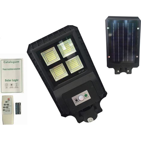 LAMPIONE STRADALE LED 30 W PANNELLO SOLARE FOTOVOLTAICO 180 LED CON TELECOMANDO