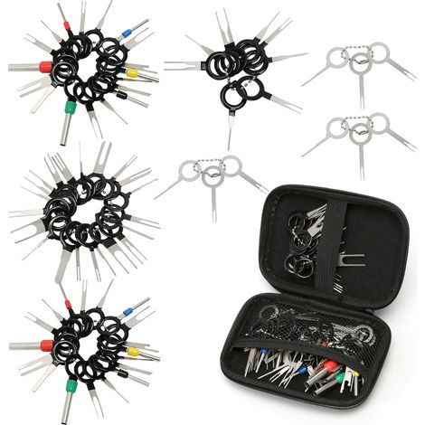 73 Pièces Auto Terminals Enlèvement Outil Set, Extracteur de Cosses et Connecteur Pin Extracteur Kit, Outil de Retrait du Terminal Universel pour Réparation de La Voiture (1/5)