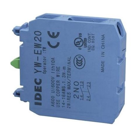 Idec YW-EW20 Elemento di contatto 2 NA Momentaneo 240 V/AC 1 pz.