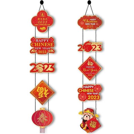 Chinesisches Neujahrsbanner 2023, hängender roter Anhänger, Kunsthandwerk