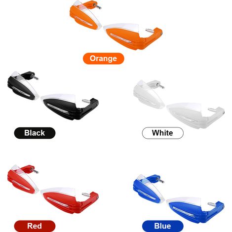 Paramani universali per moto, 2 pezzi, protezioni antivento per manubrio con DRL e tappi terminali per moto da fuoristrada e ATV (1/5)