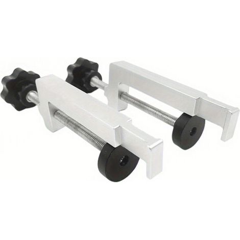 Une paire de rails de guidage pour scie circulaire, des serre-joints en G, des glissières, des outils de menuiserie pour établis, des pinces de fixation en alliage. (1/4)