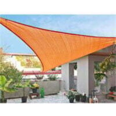 4.5 X 4.5 X 4.5 M Voile D'ombrage Triangle Protection UV Protection Soleil Voile Pare-Soleil Imperméable À l'eau pour Terrasse Extérieure Pergola orange