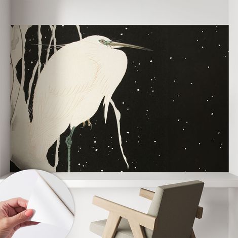 Carta da parati autoadesiva - Fotomurale adesivo - design elegante - stile moderno - Uccello invernale 104x70 cm (1/5)