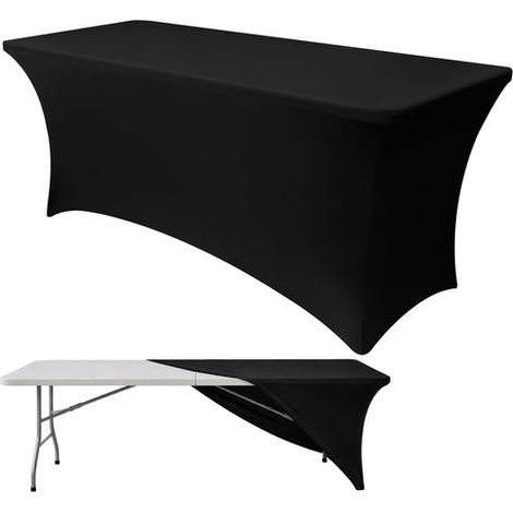 Nappe de banquet élastique noire 180x75 cm (1/5)