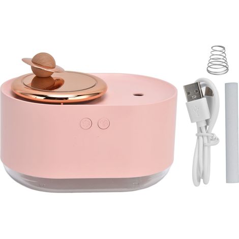 Humidificateur Planète Rotatif 2 en 1, Sans Fil, Recharge USB, Silencieux, 1200 mAh, Rose pour Maison (1/5)