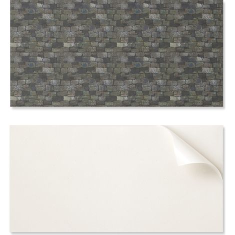 Panel autoadhesivo de PVC para comedor con gr谩ficos, 100x50 cm, dise帽o de pared de ladrillo.