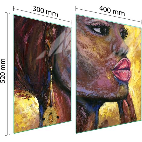 GLASSCHUTZPLATTE FÜR HERD 70x52 FRAUEN (1/5)