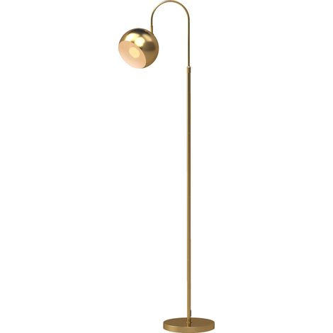 Lampadaire sur pied - HOMCOM - hauteur réglable, abat-jour orientable, douille E27 - acier - 41 x 25 x 165 cm - doré (1/5)