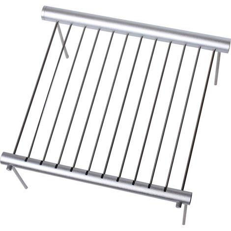 1 grille de barbecue pliable et portable en acier inoxydable, mini tapis de cuisson antiadhésif pour le camping et la cuisson en extérieur.