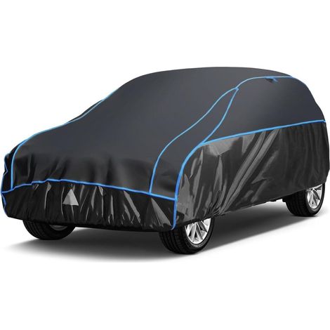 Hagelschutzplane Autoabdeckung SUV Jeep 4x4 Wasserdicht 465x185x170cm Schwarz (1/5)