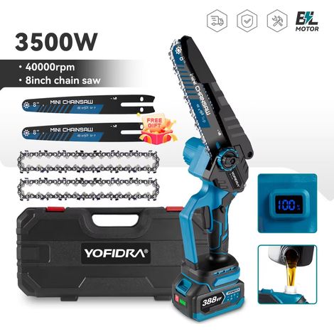 Tronçonneuse sans fil 8 pouces 3500W – Scie électrique batterie Makita portable (1/5)