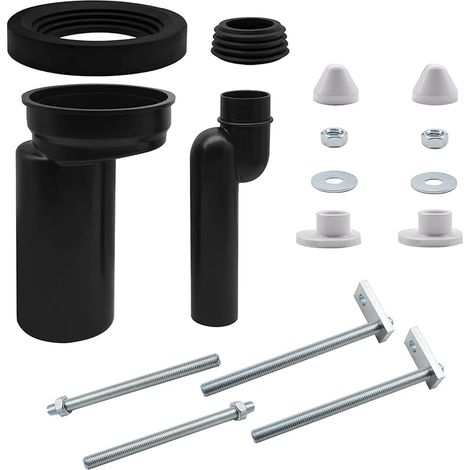 Kit de Raccordement WC Suspendu – Compatible avec 405.116.00.1, Kit de Tuyau d'Évacuation WC, avec Matériel de Fixation et Tuyau de Raccordement WC. (1/5)