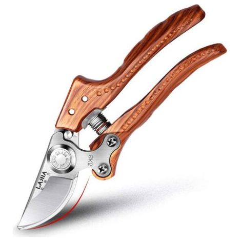 Sécateur à Manche en Bois Sécateurs de Jardin Ciseaux Pointus Diamètre de Coupe Max 25 mm Outil de Coupe de Jardinage