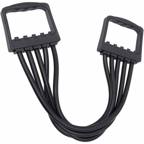 Extenseur de Poitrine Fitness, 5 Tubes élastiques Détachables, Fitness Cable Exorciseur, Chest Expander Ajustable,pour Fitness Musculation-Fei Yu