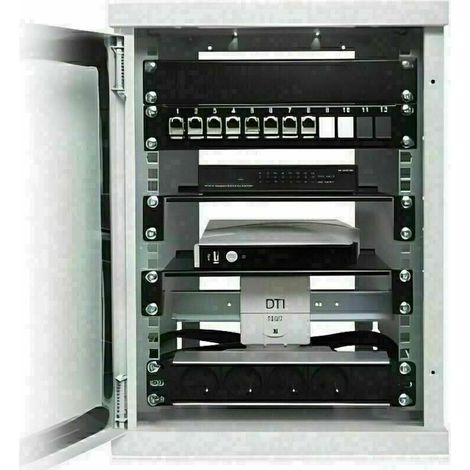 Cahors – Coffret de communication mural 10 pouces – Pack résidentiel 10 Blanc – Baie de brassage pour installations réseau – Compatible avec connectique RJ45